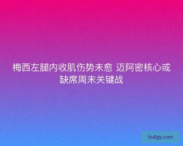 梅西左腿内收肌伤势未愈 迈阿密核心或缺席周末关键战